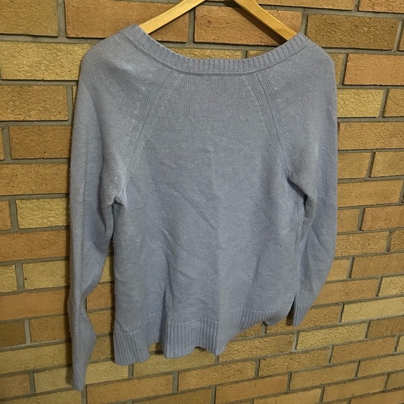 NWT Splendid Hedda Slash Neck Long Sleeve V Neck Sweater Frosty Blue Size M - Picture 7 of 7